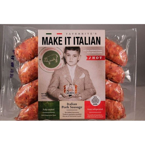 FRZ SAUSAGE PORK HOT 12OZ/MAKE IT ITA (#80627)