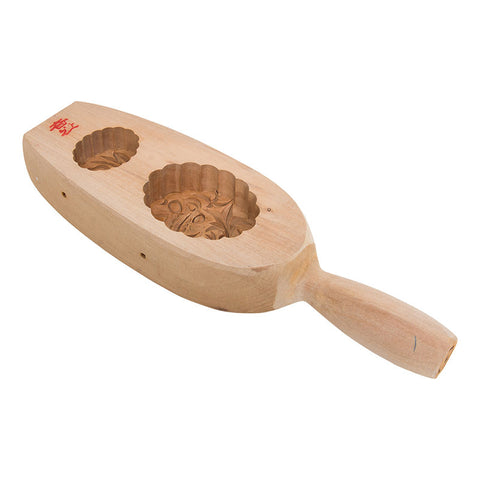 MOONCAKE MOULD OVAL GOLD FISH (#8518)