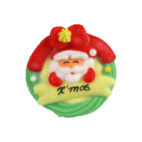 XMAS ICING SANTA FACE 4X4CM ASN39 (#8642)