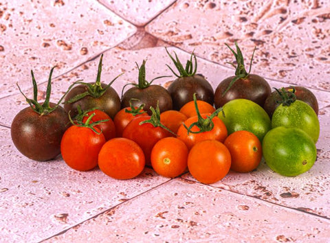 ORGANIC MULTICOLOUR CHERRY TOMATOES 1KG (#121298)
