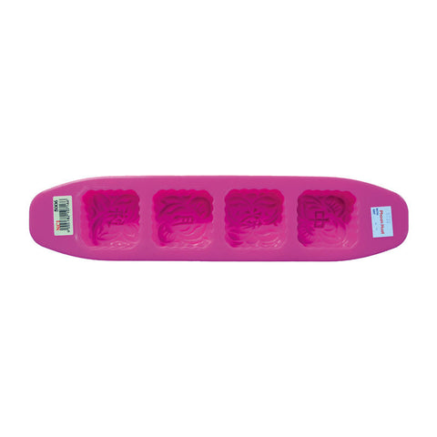 MOONCAKE PLASTIC MOULD SQUARE 4CAV (#8730)