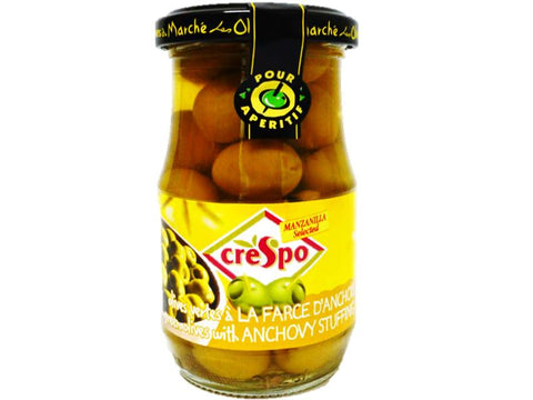 GREEN OLIVES WITH ANCHOVIES 198G (#120302)