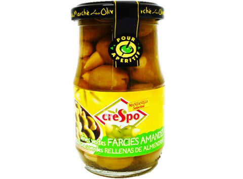 GREEN OLIVES WITH ALMONDS 198G (#120304)