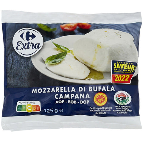 PDO BUFFALO MOZZARELLA CHEESE 125G (#122193)
