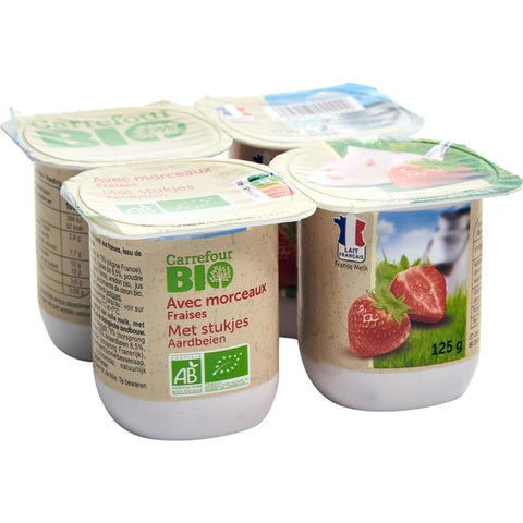 STRAWBERRY ORG YOGURT 125G (#113756)