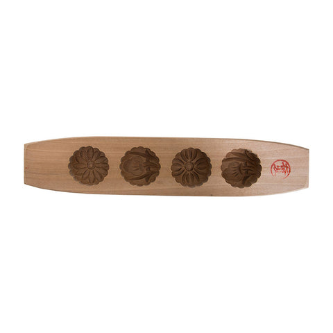 MOONCAKE MOULD ROUND FLORAL (#9095)