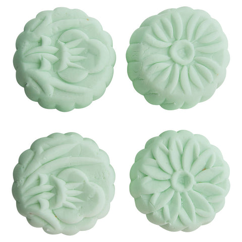 MOONCAKE MOULD ROUND FLORAL (#9095)