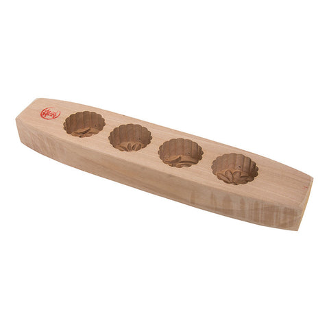 MOONCAKE MOULD ROUND FLORAL (#9095)