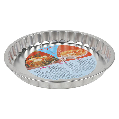 ROUND ALUMINIUM SCALLOPED PAN PIE Ø24CM H3.2CM (#9438)