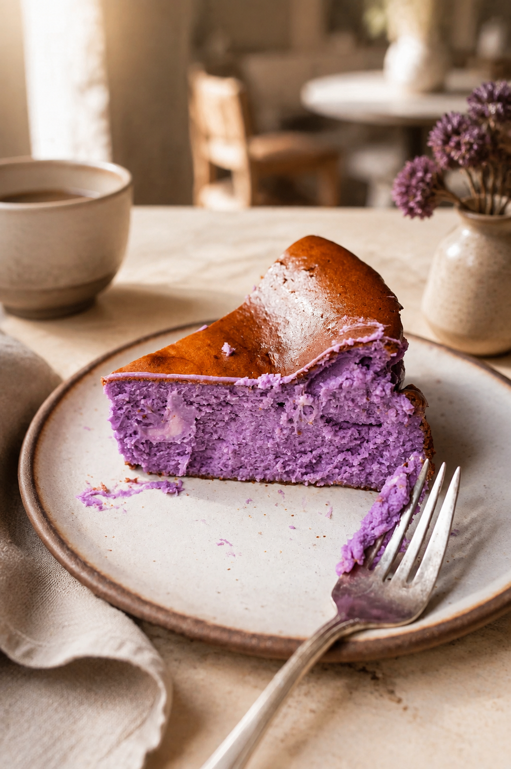 Ube Basque Burnt Cheesecake (