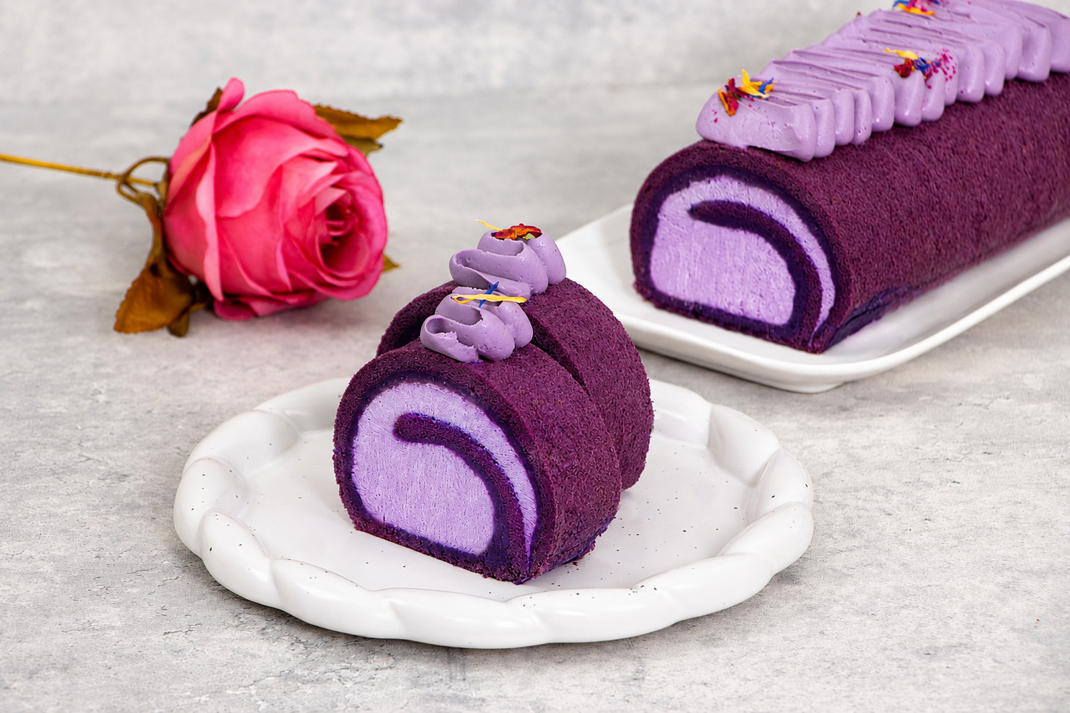 Ube Swiss Roll (