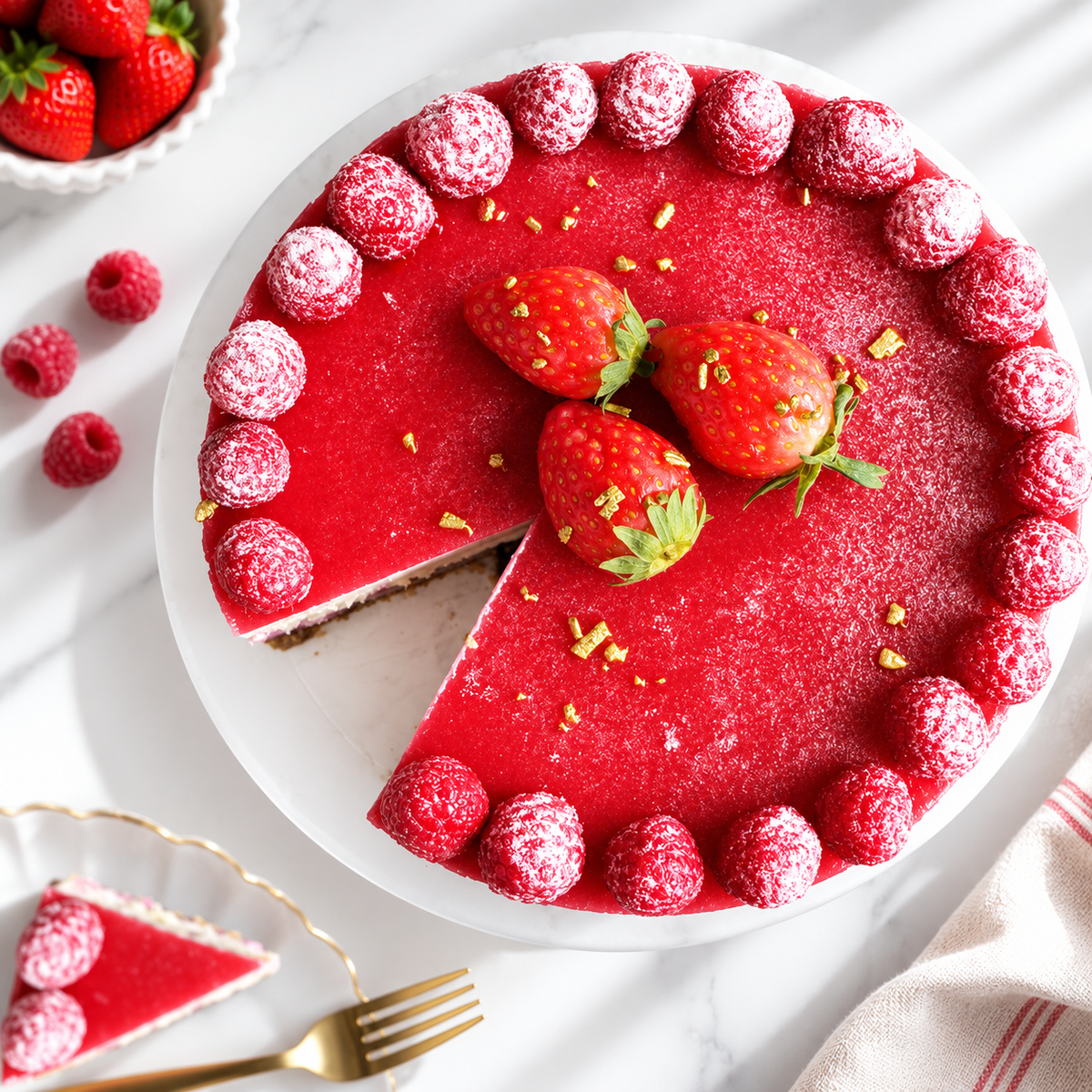 Raspberry Cheesecake + Hokkaido Milk Bread with Tangzhong (