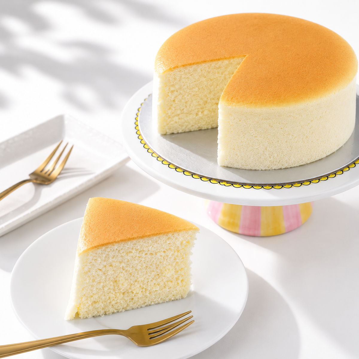 Japanese Cheesecake + Korean Garlic Cheese Bun (
