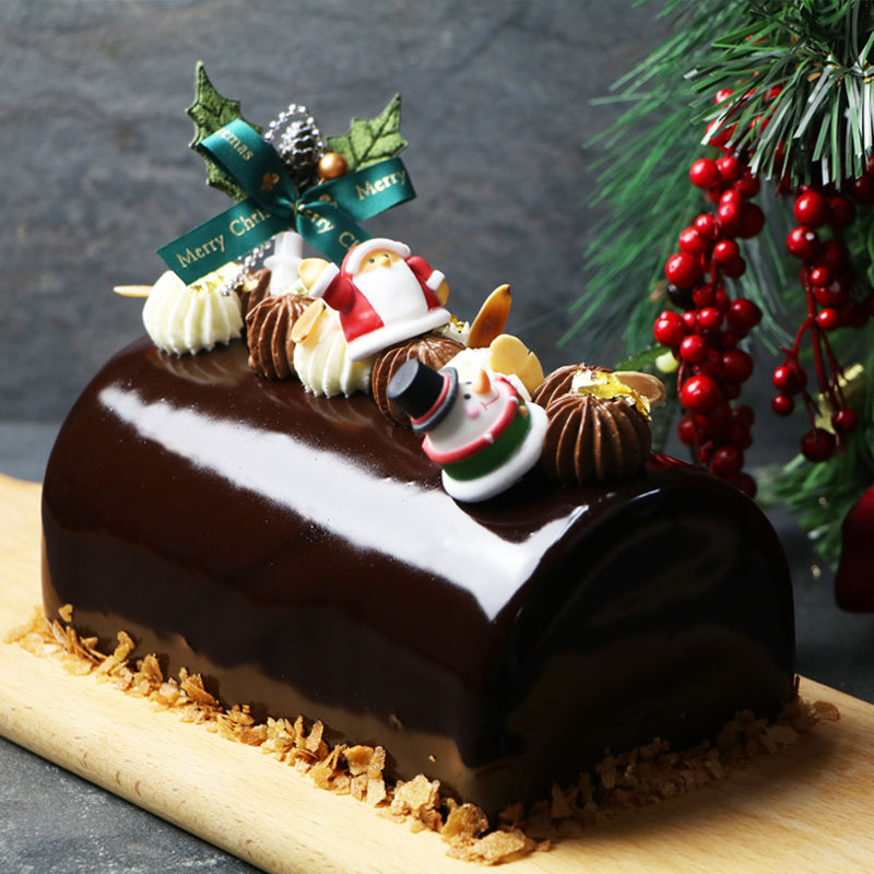 Christmas Log Cake + Fruit Cake (