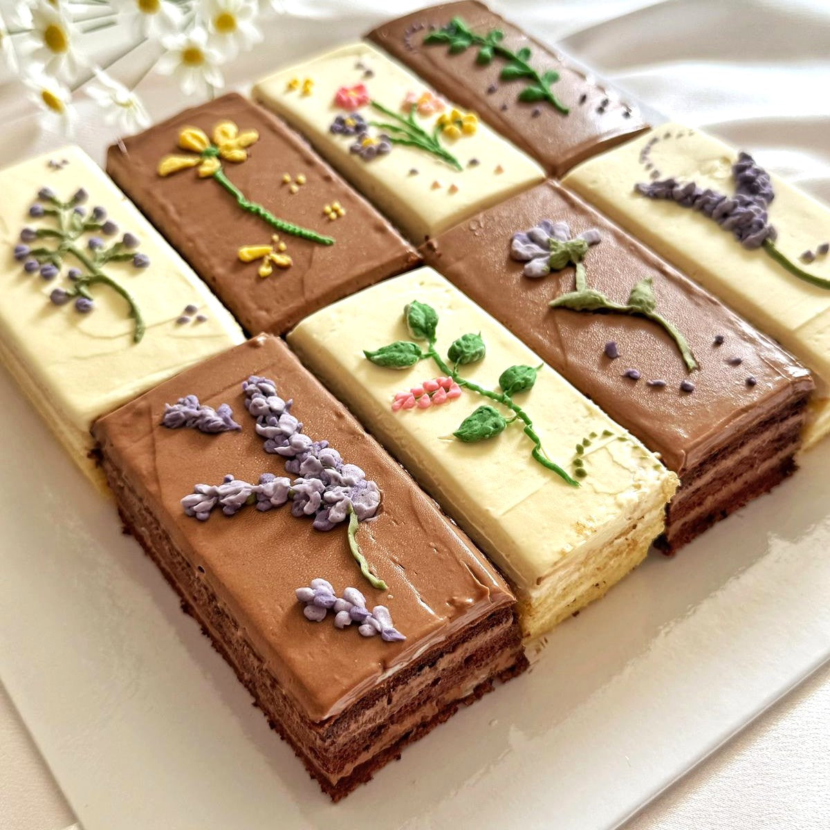 Floral Buttercream Sliced Cakes (
