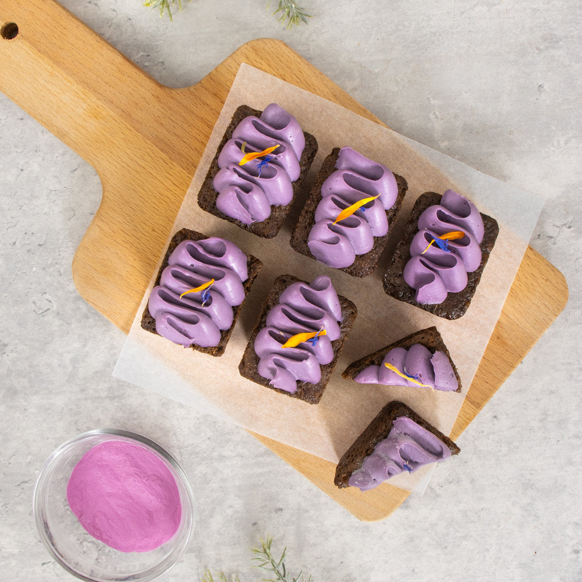 Ube Fudgy Brownie (