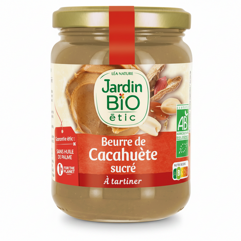 ORGANIC SWEETENED CREAMY PEANUT BUTTER 500G (#123945)