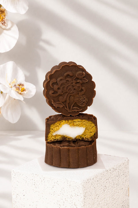 Kunafa Chocolate Pistachio Mooncake + Green Tea Mochi Puer Mooncake (#MCK0001)