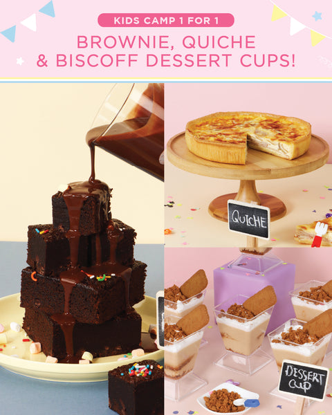 School Holiday Kids Camp Combo (1 for 1): Quiche, Brownie, Biscoff Dessert Cups (#PATSV0045)