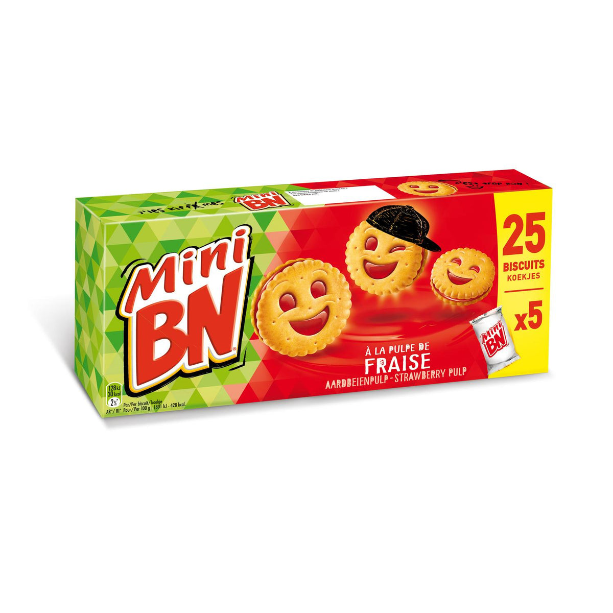 MINI STRAWBERRY BISCUITS 175G (