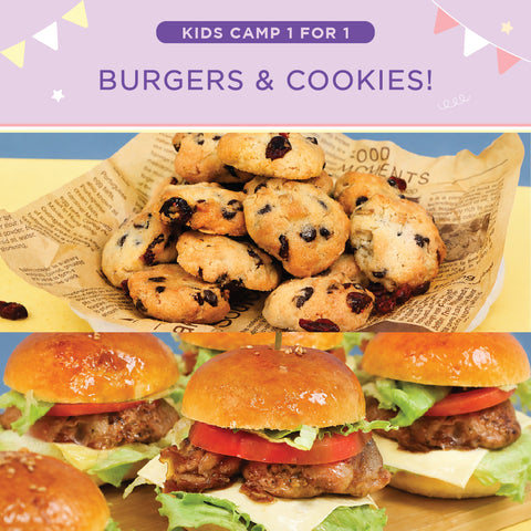 School Holiday Kids Baking Bootcamp (1 for 1) : Burger Buddies & Cookie Fun (#CHETSV0019)
