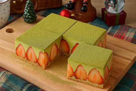Matcha Strawberry Christmas Cheesecake (#CHESGN0001)
