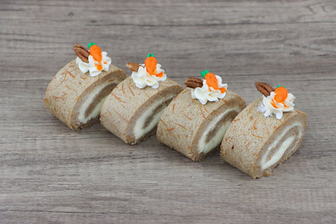 Black Sesame Raspberry Roll Cake & Cream Cheese Carrot Roll Cake (#CHERMAINEBSR)