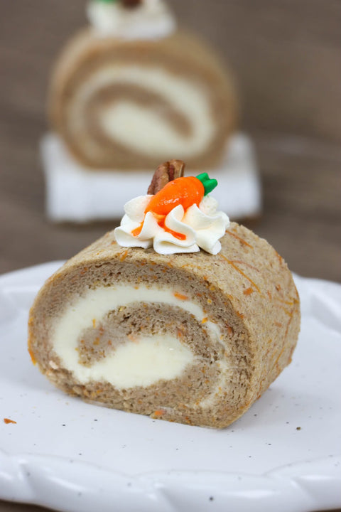 Black Sesame Raspberry Roll Cake & Cream Cheese Carrot Roll Cake (#CHERMAINEBSR)