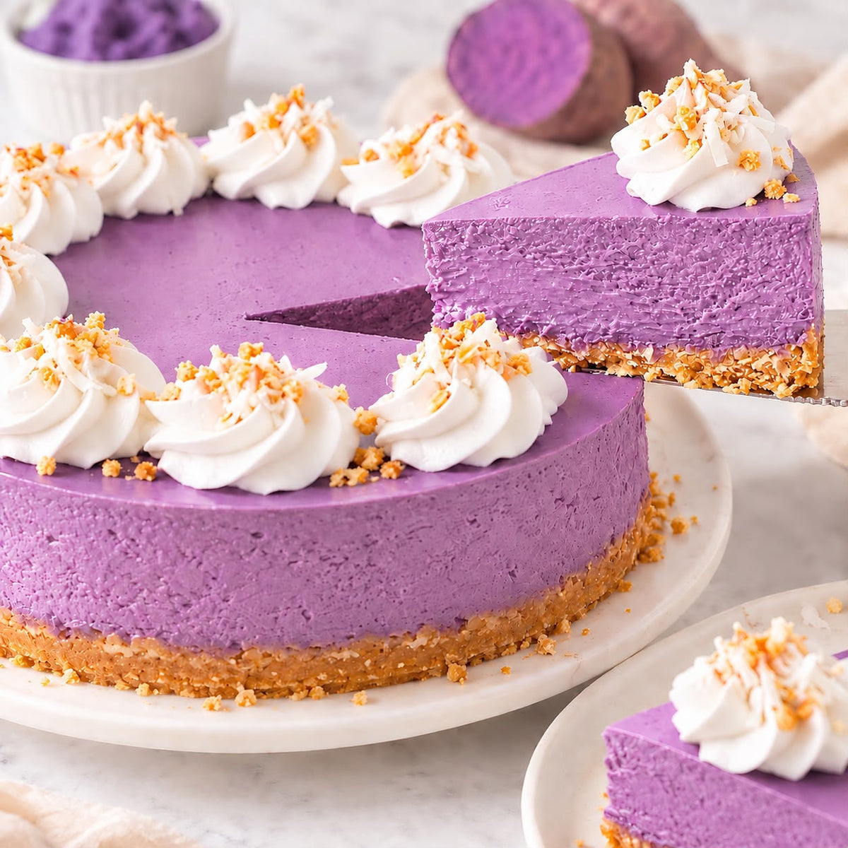 Ube Indulgence: Baked Cheesecake & Tiramisu (