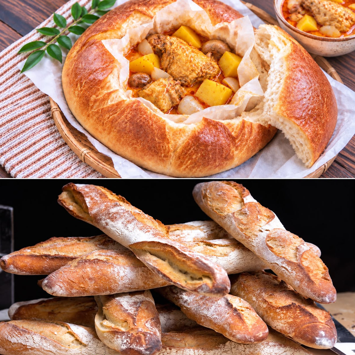 Golden Pillow Curry Chicken & Artisan Baguette Class (