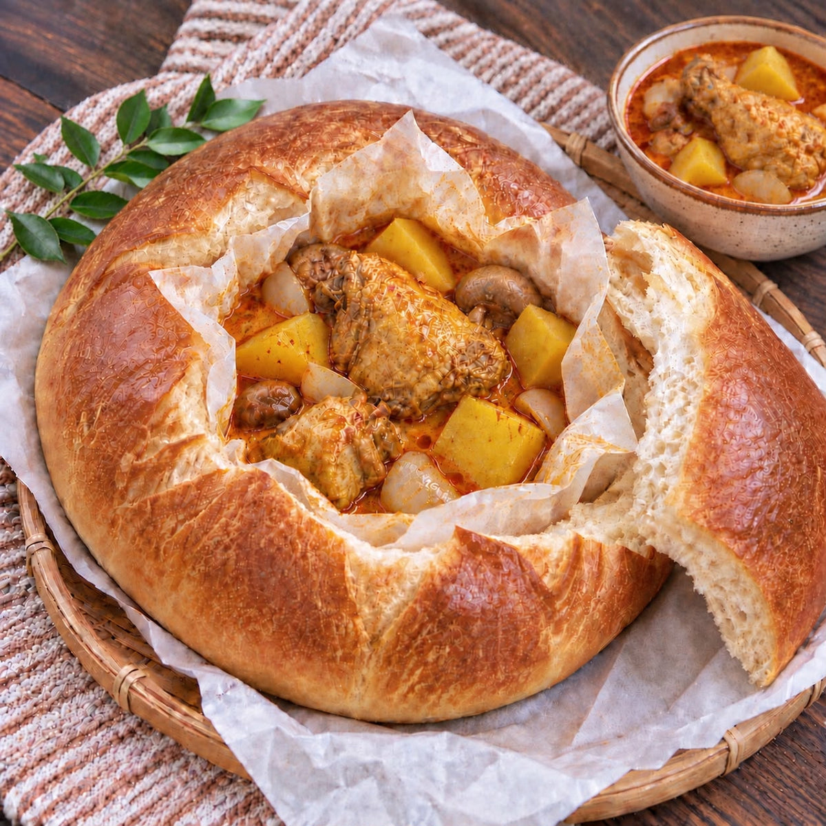 Golden Pillow Curry Chicken & Artisan Baguette Class (