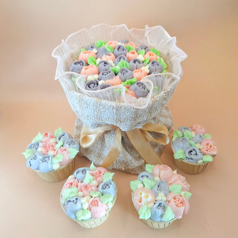 Bloom with Love, Bouquet Cake & Cupcakes (Parent & Child 6-12yo) (#ALICEBWL)