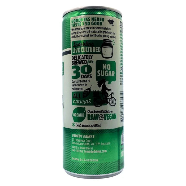 LEMON LIME MINT KOMBUCHA 250ML (