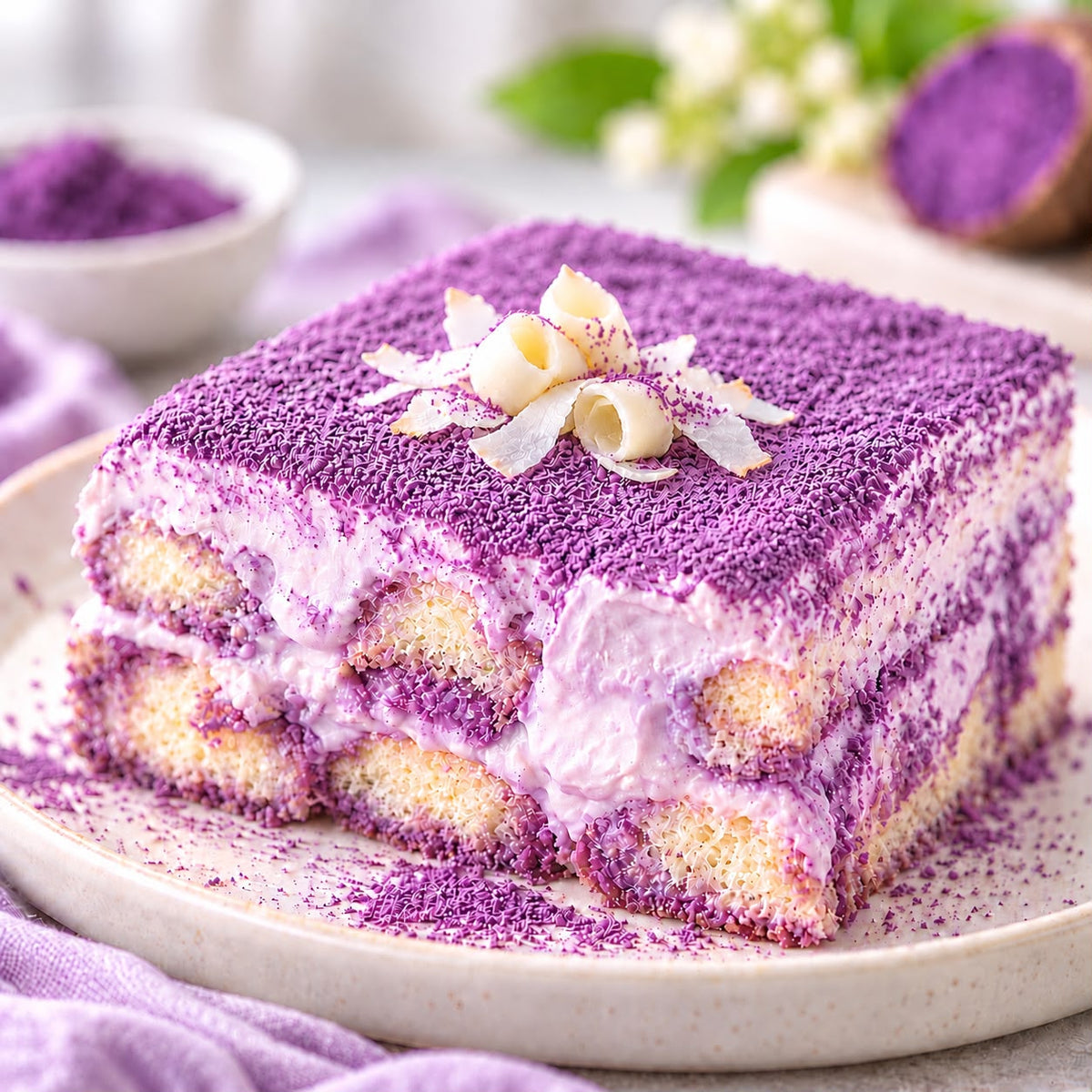 Ube Indulgence: Baked Cheesecake & Tiramisu (
